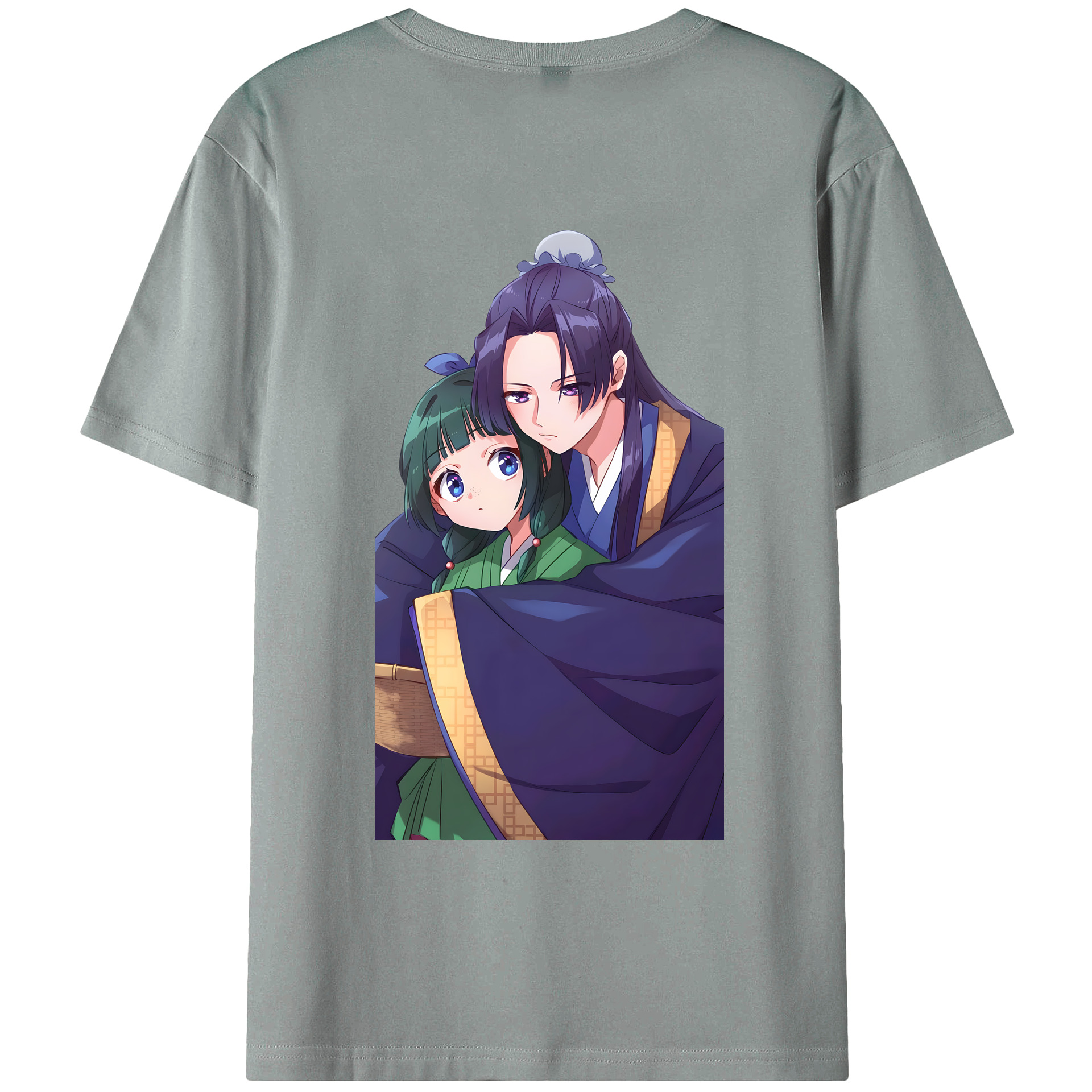 （画像用） 薬屋のひとりごと The Apothecary Diaries 綿100％ メンズ半袖Tシャツ（バックプリント） 通気性